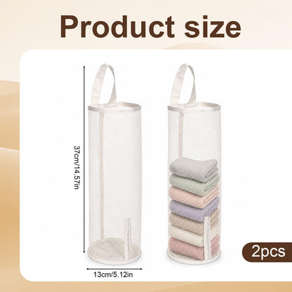 Aphumedc 2Pcs Wall Sock Storage, Hanging Mesh Closet Organizer Multifunctional HangingPocket for Sock