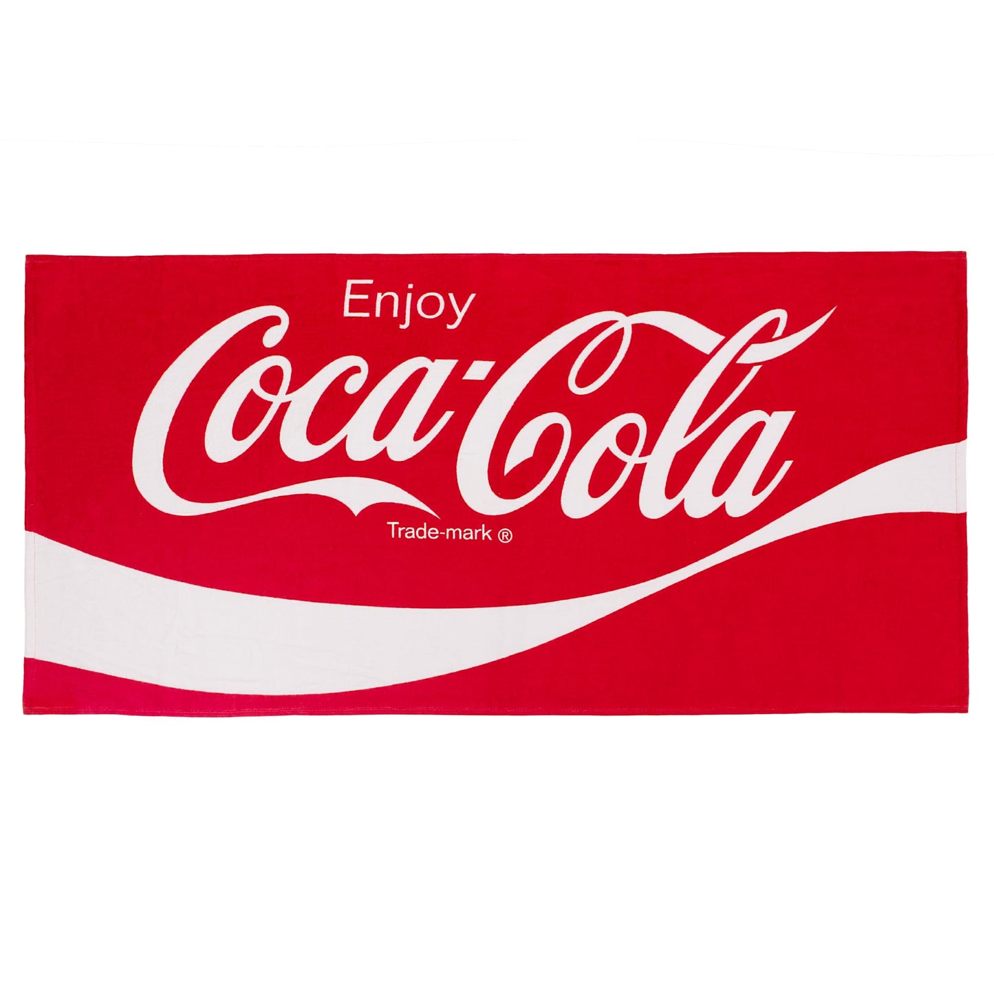 The Gift Scholars Officially Licensed Coca-Cola Classic Red Logo Beach Towel, 140 x 70 cm, Large, Signature Coke Design, Holiday Pool