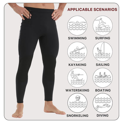 Lemorecn Wetsuits Pants 3mm Neoprene Swimming Canoeing Pants(UK1031-L?