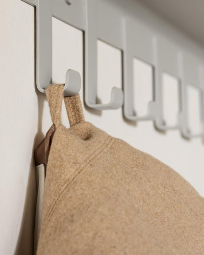 Kazai. Wall Mounted Coat Rack with Shelf 'Holmsen' | Modern Coat Hooks Wall Mounted | Hanger with Storage Shelf | Metal Hook Rack for Hallway