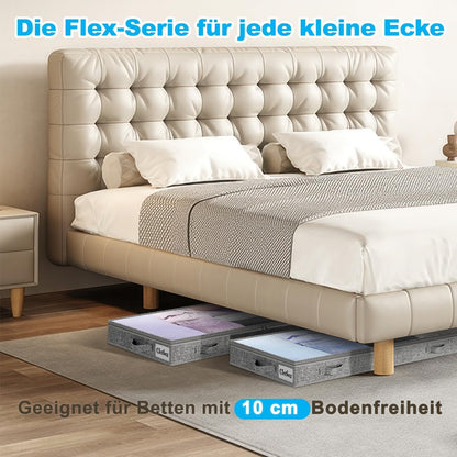 Kukikan Underbed Storage Drawers Set of 2, Lightweight Underbed Clothes Storage Container Bins with No Structure, Shallow Storage Bag for Dorm & Home