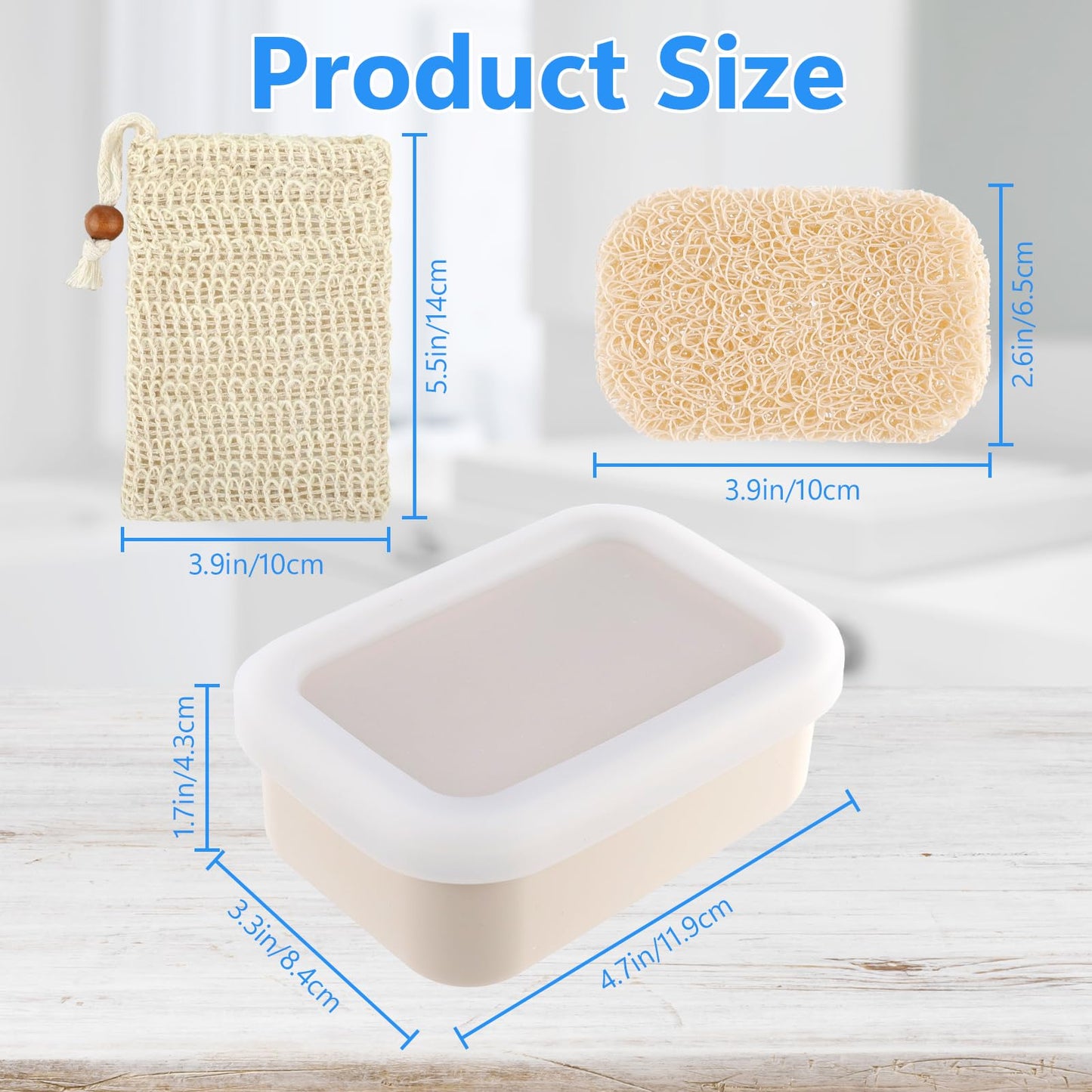 KUAOOAUK Silicone Travel Soap Case with a Draining Matandfoaming mesh bag