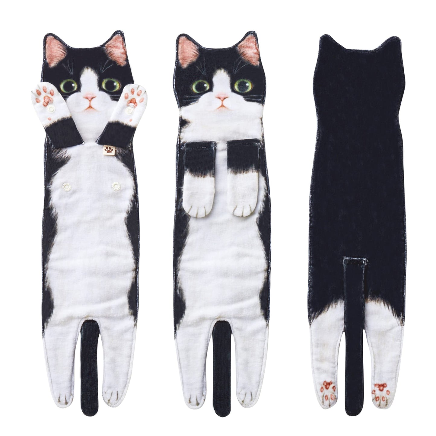 Funny Cat Hand Towels for Bathroom Kitchen, Hanging Decor Gifts for Women