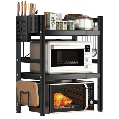 LUKVCIY Adjustable 3-Tier Microwave Oven Shelf Stand