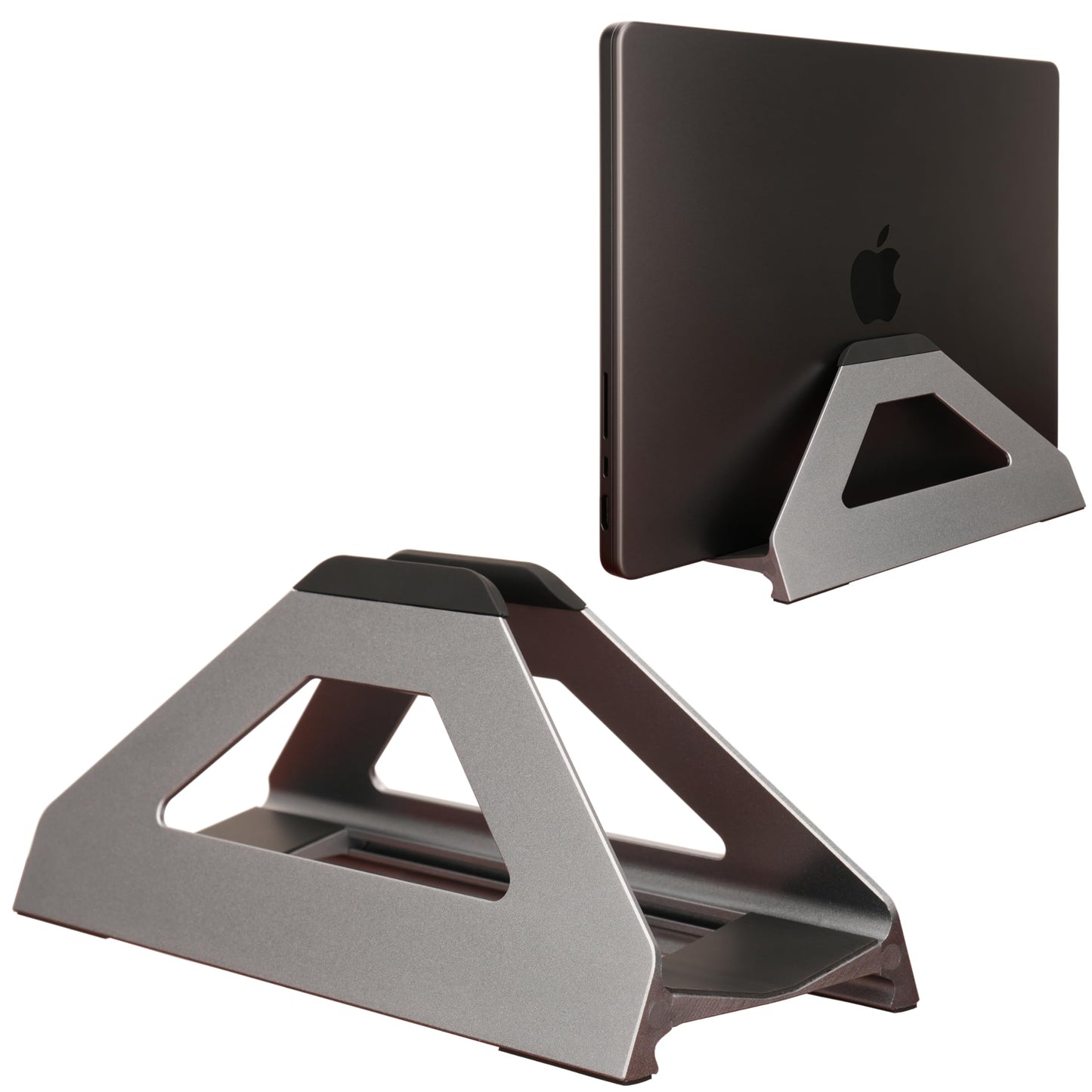 Psitek Vertical Laptop Stand, MacBook Stand Holder with Tool-Free Width Adjustment, Pretty Anodized Aluminum for Desk, Universal Fit for 10-17" Laptop