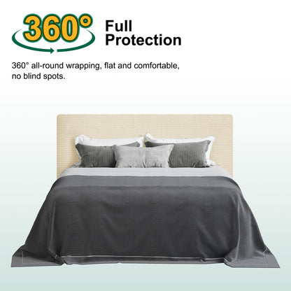 Bed Headboard Cover Dustproof Protector Jacquard Furniture Cover for 1.1-1.4m, Yellow