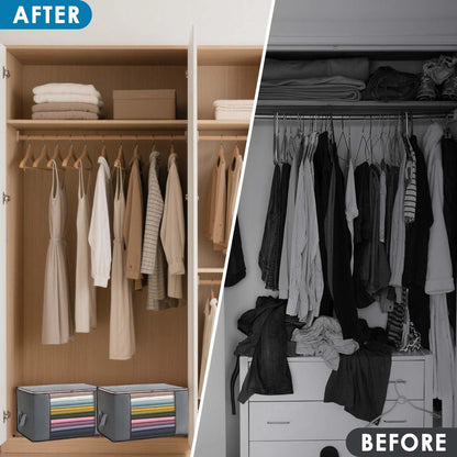 Boic 2 Pack Clothes Storage Bags, 60L Large Storage Bags With Zips,