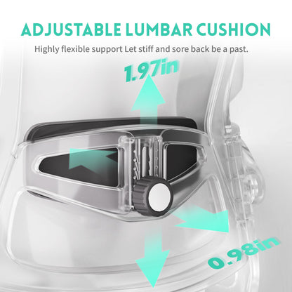 Ergonomic Office Chair, S-Shaped Mesh Desk Chairs, Adjustable Headrest & Lumbar Support, 90°Flip-Up Armrest