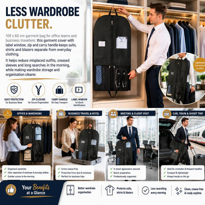 Suit Bag, Garment Bags, Business Cover for Travel, Meetings and Office Work