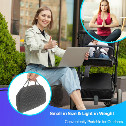masteymoh Small Foldable Seat Cushion 1 Inch Thick 14 x 9.6 Inches, Portable Gel Seat Cushion for Pressure Relief