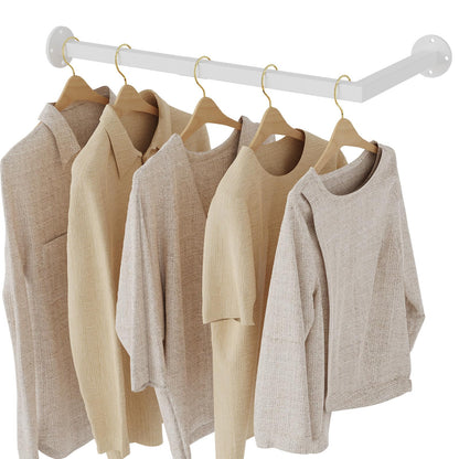 Yawinhe Wall Mounted Clothes Rail,60cm Clothing Rack,White,1 Pack