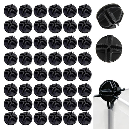 50Pcs Wire Cube Connectors White Plastic Grid Cube Modular Storage Cube Connectors Interlocking Connector C&C Grid Connectors for Modular Closet