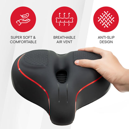 TrubliFit Extra Wide Oversized Bike Seat - Peloton & Plus, Comfortable Saddle for Women & Men, Accessory