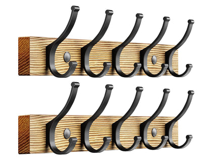 Optish Coat Hooks Wall Mounted, Heavy Duty Coat Hooks for Wall Wooden Coat Rack Wall Mounted for Entryway, Bathroom