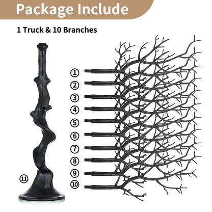 NUPTIO Halloween Tree Twig Black: 75cm Artificial Table Trees Xmas Christmas Easter Decoration Fake Tabletop Branch for Window Bedroom Holiday Party