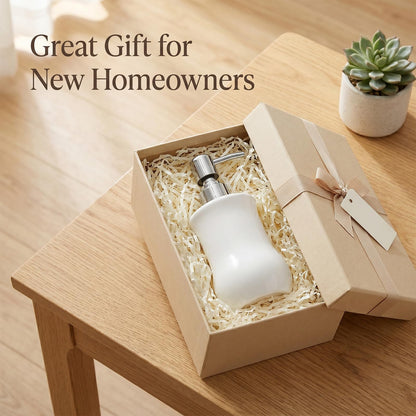 Soap Dispenser - Chic Hand Soap Dispenser with Pump and Funnel Ceramic Dish Soap Lotion Dispenser