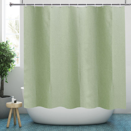YISURE Green Linen Textured Shower Curtain, Heavy Duty Fabric Shower Curtains for Bathroom Waterproof Thick Hotel Luxury, 180x180cm/71''x71''