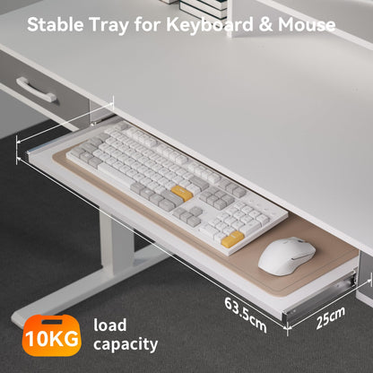 WALKINGDESK Electric Standing Desk with Keyboard Tray, 140 x 60 cm