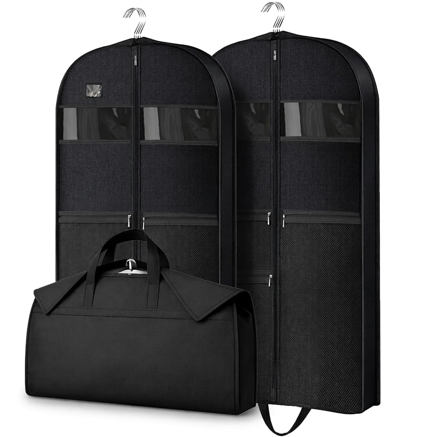 Suit Bag, URMI Heavy Duty 110 x 60 x 10 cm Dance Costume Bag Clothes Storage Protector Cover for Travel 10cm Gusseted Suit Carriers with 3 Pockets