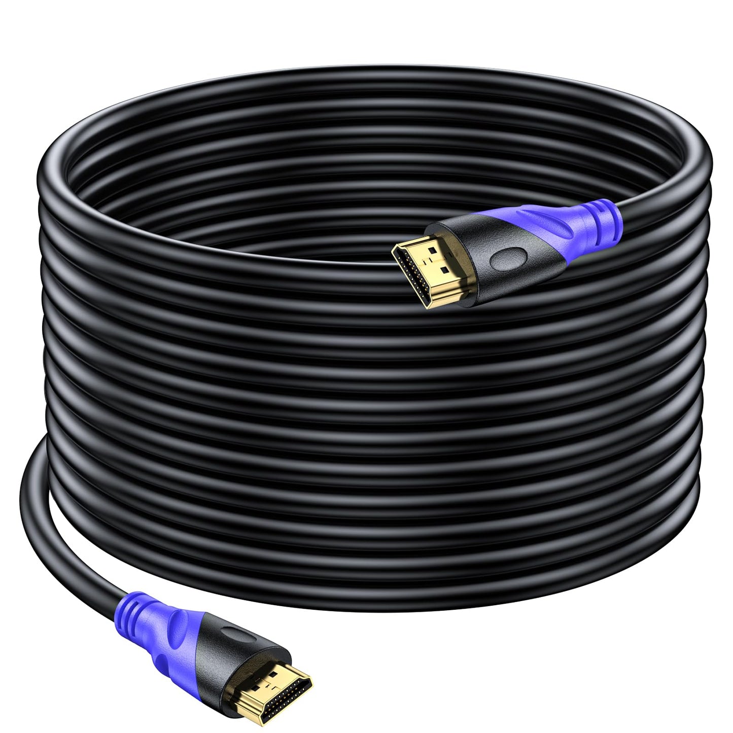 Rommisie 4K/60HZ HDMI Cable 15M (HDMI 2.0,18Gbps) Ultra High Speed Gold Plated Connectors,Ethernet Audio Return,Video 4K,FullHD1080p 3D Compatible