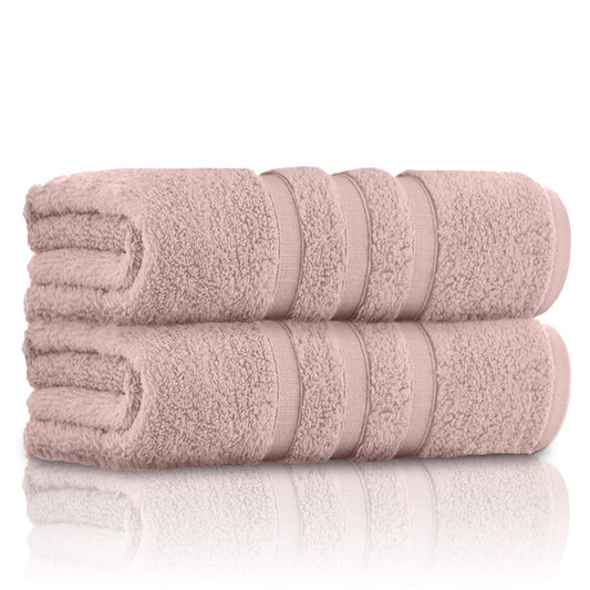 GC GAVENO CAVAILIA 100% Ringspun Cotton, Luxury 550 GSM Zero Twist Sheets, Egyptian, Blush Pink, 70x120 Bath Towel