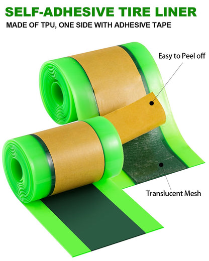 Julai Fat Tyre Liner, Bike Bicycle Tube Flats Self-adhesive Protector Puncture Free Compatible with 20 24 26 28 29 x 4-5 inch