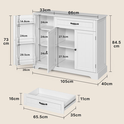 Xbro Sideboard Cabinet, Kitchen Storage Cupboard with Drawer