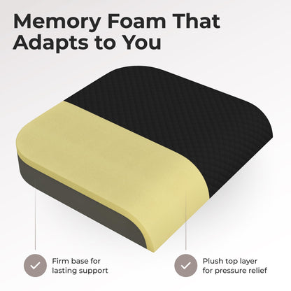 Kolbs Extra Large Seat Cushion | Stylish Plush Velvet Cover | X-Large Memory Foam for Office Chair, Floor Pillow