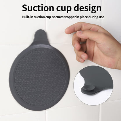 Tomario Silicone Bathtub Stopper, 6" Extra Large Sink Plug, Universal Shower Drain Tub Stopper for Kitchen Sink Bathroom