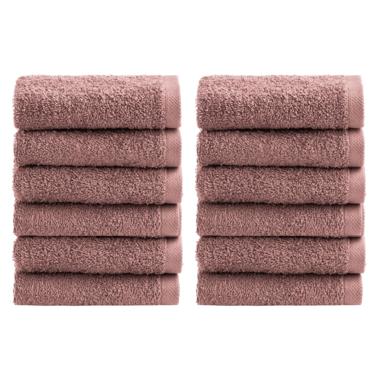 NELLA BIAGINI Minerva Bathroom Washcloths 30 x 30 cm, Set of 12, 100% Pure Terry Cotton, 420 g/m², Soft, Absorbent, Practical, Durable, Solid Colour