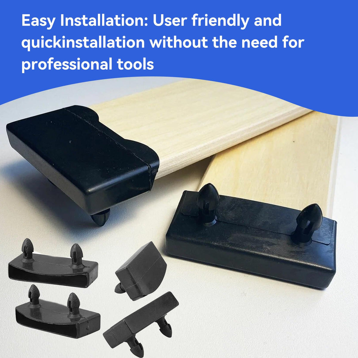 12 Pcs Plastic Bed Slat Holders, Bed Slats Holders, Black Replacement Bed Slats Holders, Plastic Bed Slat Caps