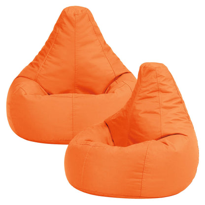 Bean Bag Bazaar Outdoor Kids Bean Bag with Filling, 2 Pack, Orange