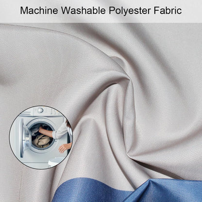 Lkw Ogechi Shower Curtain Waterproof Blue 240x200cm, Polyester Weighted Shower Curtains for Bathroom