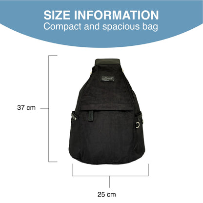 Spirit - Nylon Waterproof Backpack - Lightweight Rucksack with Multiple Pockets and Adjustable Straps - Travel and Holiday Backpack, Black