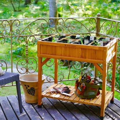 VegTrug 8 Pocket Herb Planter Natural, 78x58x80 cm