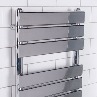 Warmehaus Designer Bathroom Flat Panel Heated Towel Rail 1600x450mm Chrome