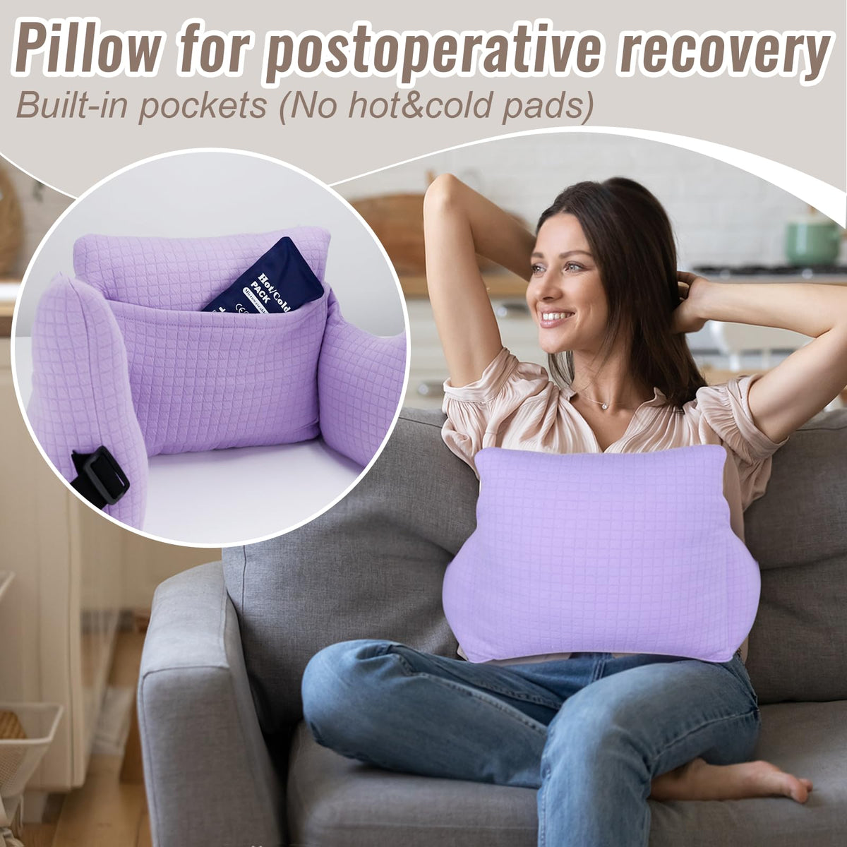 RoamReady Hysterectomy Recovery Pillow, Mastectomy Recovery Supplies