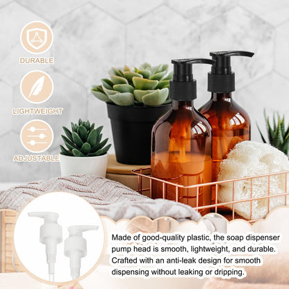 sourcing map 8 Pcs Soap Dispenser Pump Heads Soap Dispensers Top Pumps Replacement Switch Pumphead for Standard 24/410 Neck Size Lotion Shampoo