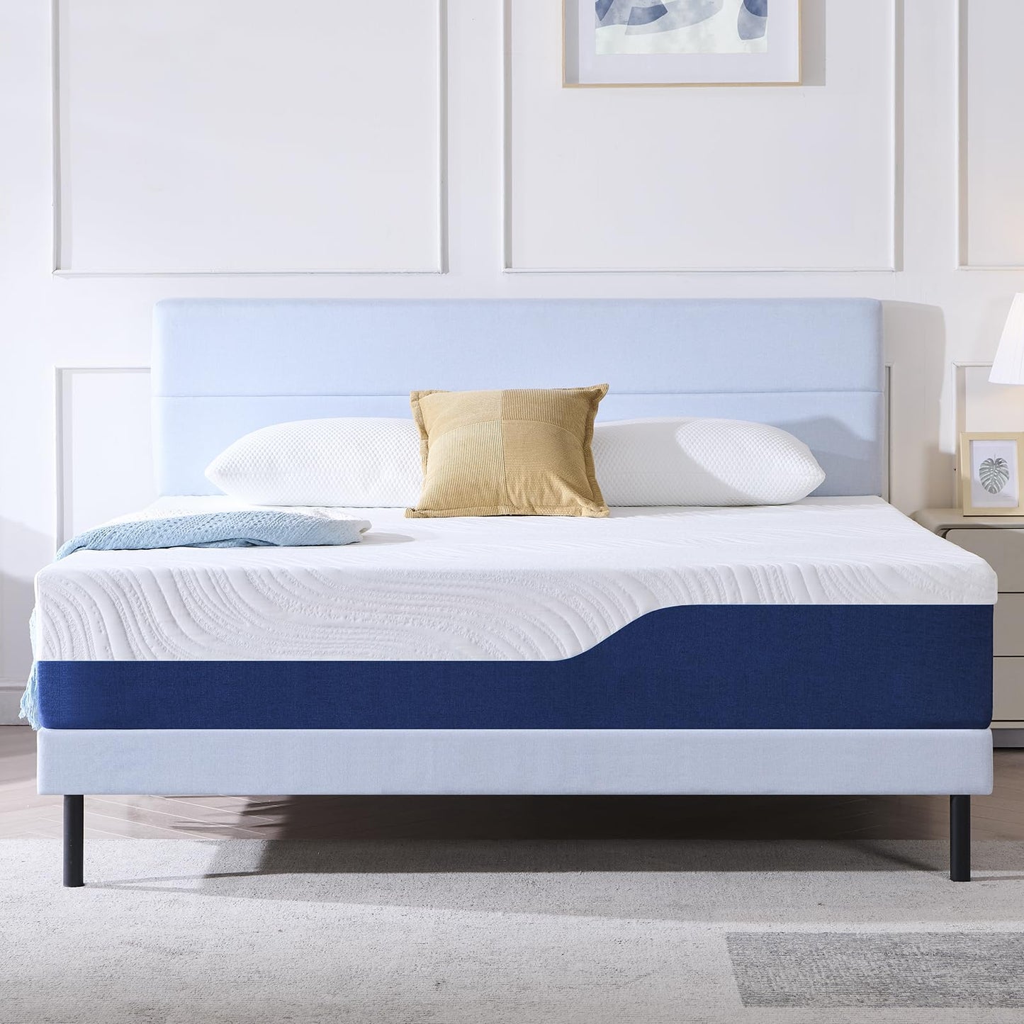 Hiimgo Single Mattress Medium Firm Memory Foam Mattress 90x190x25cm