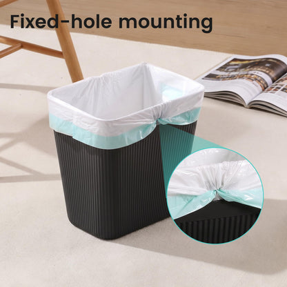 JOYMOOP Slim Trash Can 3-Pack, 2.9 Gallon Plastic Wastebasket for Bathroom, Bedroom, Office, Kitchen with 4 Rolls Bags, Black