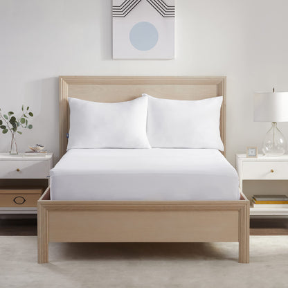 Serta Power Chill Twin XL Size Waterproof Mattress Cover, Soft and Breathable Cooling Mattress Protector, 15" Elastic Deep Pocket for Secure Fit