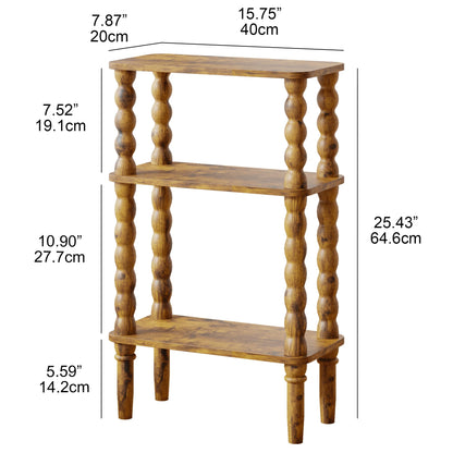 JERX 3-Tier Narrow Side Table Small End Table