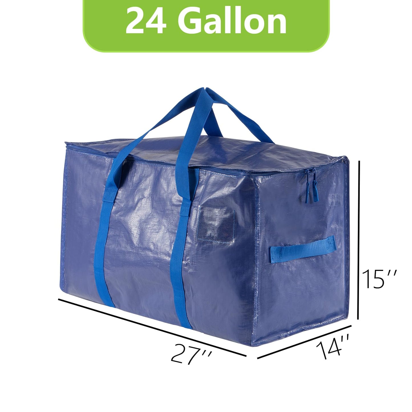 Meetall Extra Large Moving Bags with Zippers - 27x14x15 Inch Heavy Duty Storage Totes
