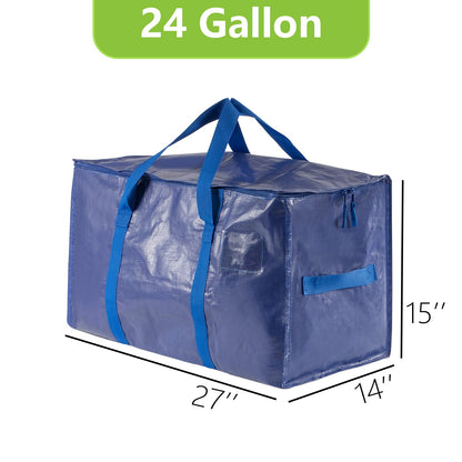 Meetall Extra Large Moving Bags with Zippers - 27x14x15 Inch Heavy Duty Storage Totes