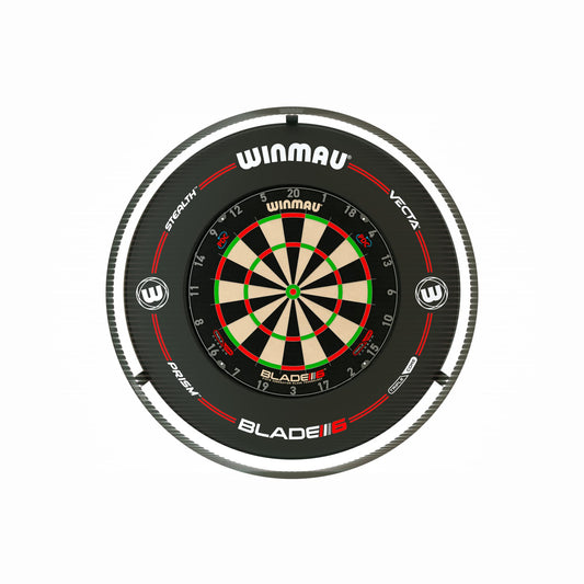 WINMAU Plasma Dartboard Light - Black 360 Degree Dart Board Light - Professional Darts Accessories