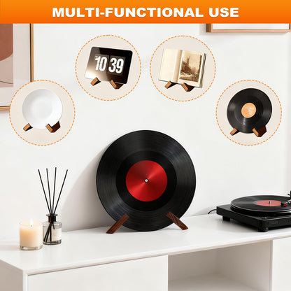 SMYJDMM Now Playing Vinyl Record Stand, Retro Now Spinning Record Stand, Vinyl Records Display Suitable for Magazines Textbooks Mobile Phones Tablets