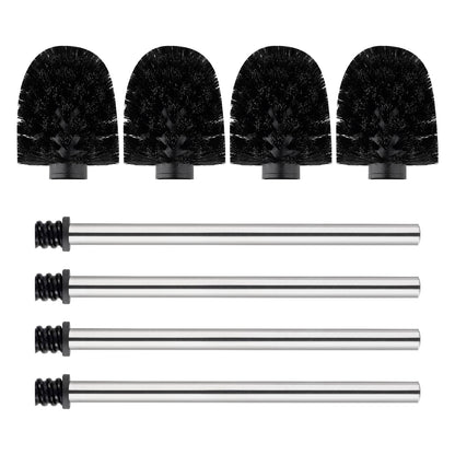 Ibergrif Black Toilet Brush 4PCS with Stainless Steel Handle M34155