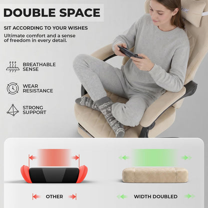 NIONIK Massage Gaming Chair with Footrest, Ergonomic Office Chair with Lumbar Support and Headrest