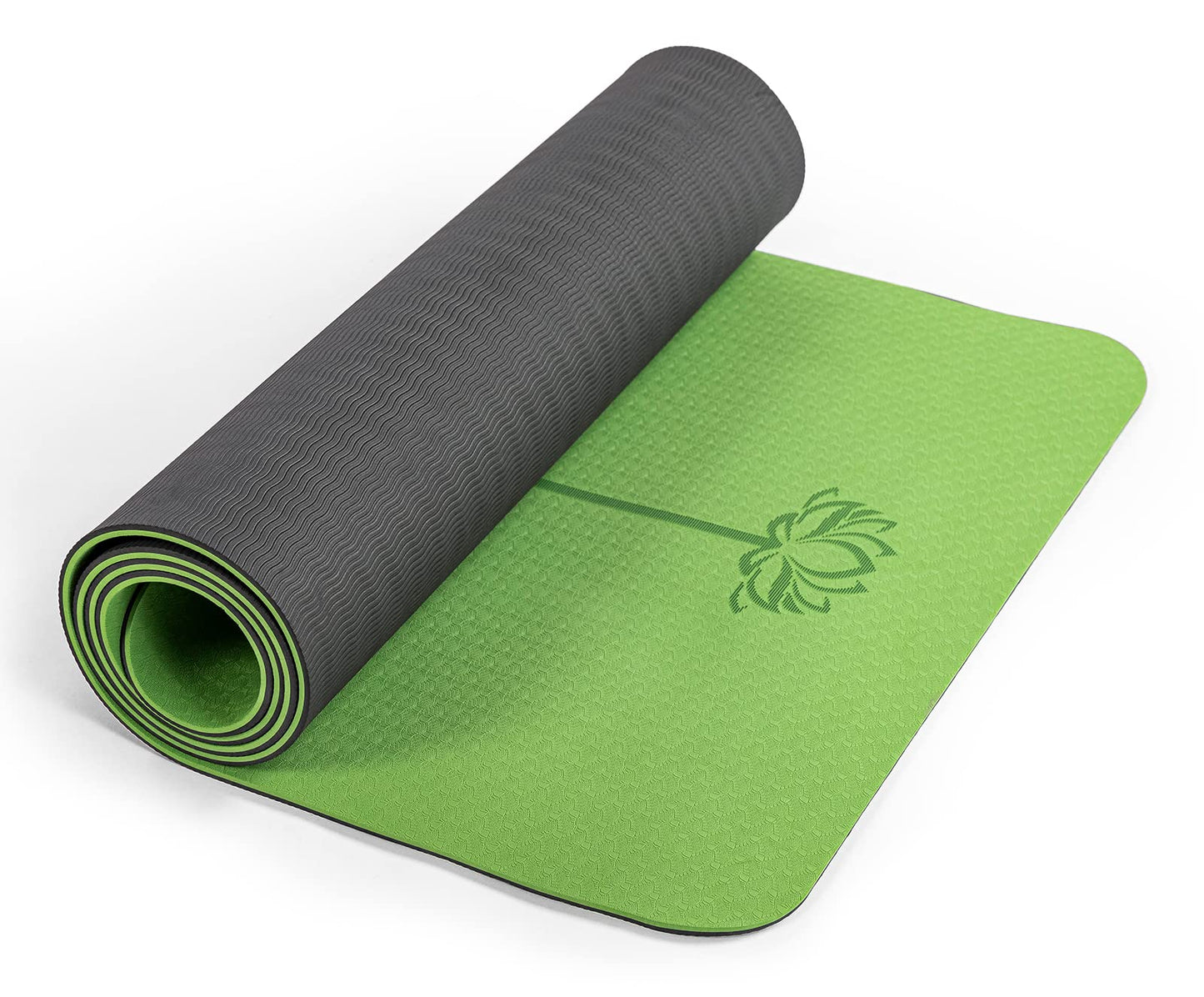 Marjar Yoga Mat Non Slip Exercise Mat TPE Eco Friendly Anti-Tear Yoga Mats for Women 1/3" Fitness Mat for Home Pilates Mats with Carrying Strap