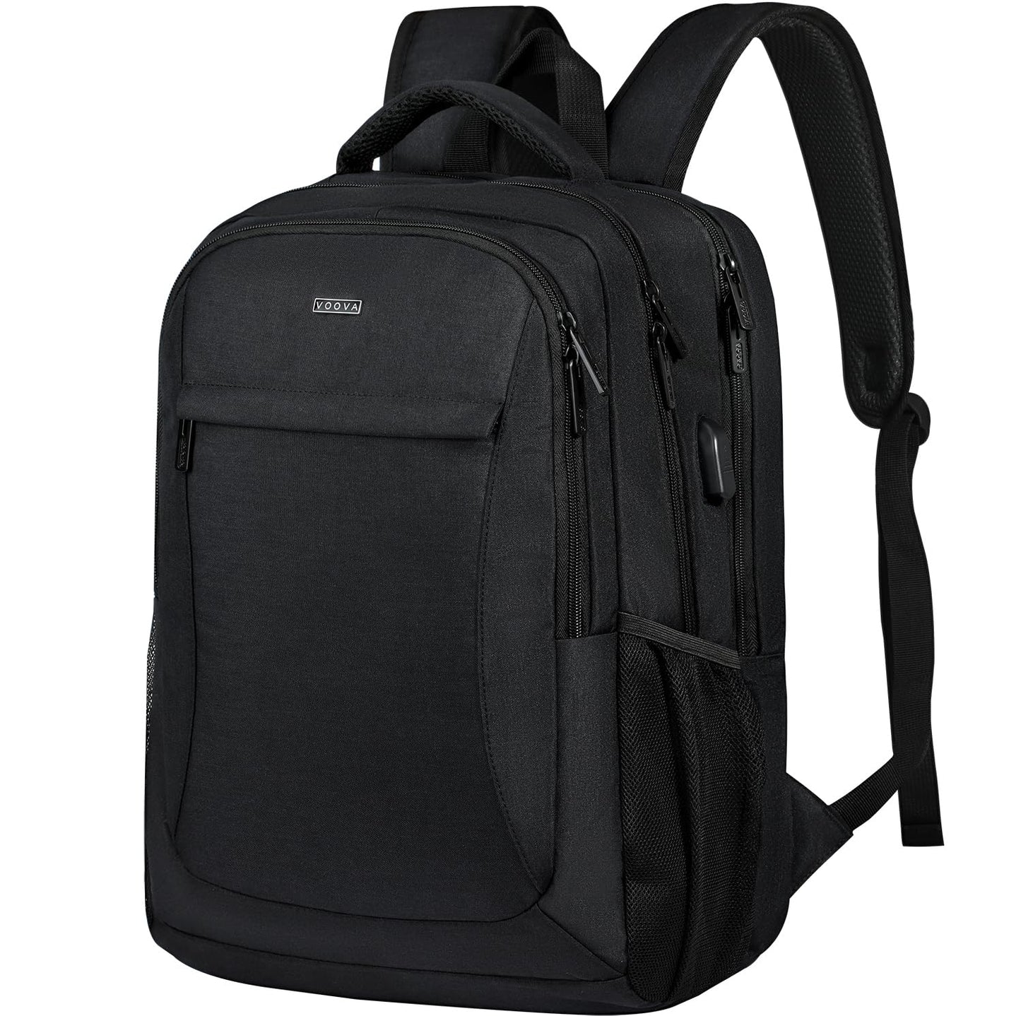Voova Travel Laptop Backpack for Women & Men, Lightweight Business Rucksack Work Bag with USB Charging Port, Anti Theft Backpack Waterproof Slim
